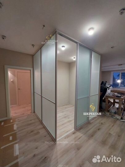 Перегородка стеклянная раздвижная