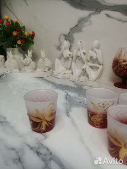 Небьюшие хрустальные бокалы,стаканы, рюмки. 34шт