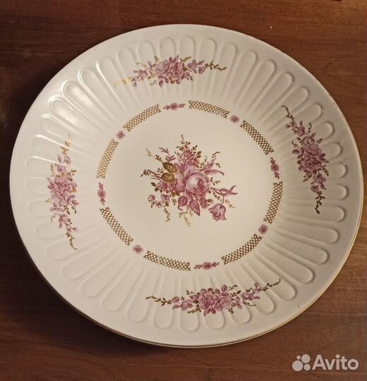 Тарелка большая широкая ГДР