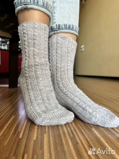 Носки женские шерстяные ручная работа
