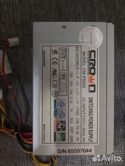 Блок питания для пк 400w