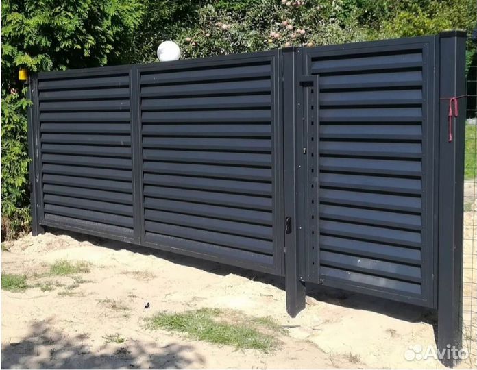 Ворота + калитка из Ламелей