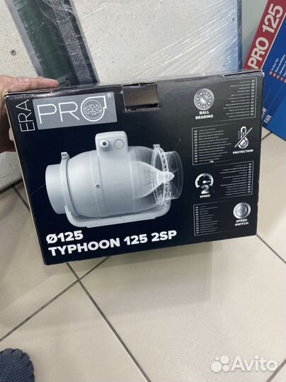 Вентилятор канальный typhoon, 2скор., D125, ERA
