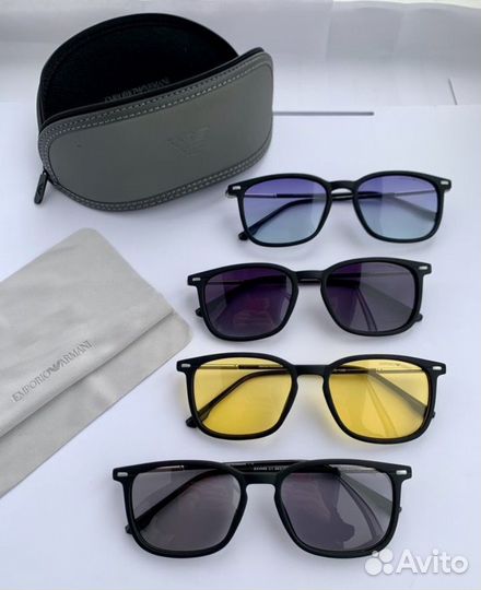 Очки emporio armani черные поляризационные