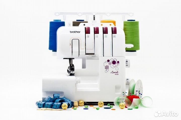 Оверлок Brother 655 D / 3-4х ниточный 8 видов швов