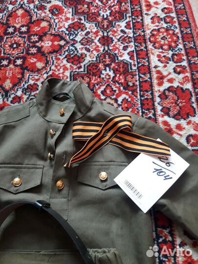 Детская военная форма для девочки 104