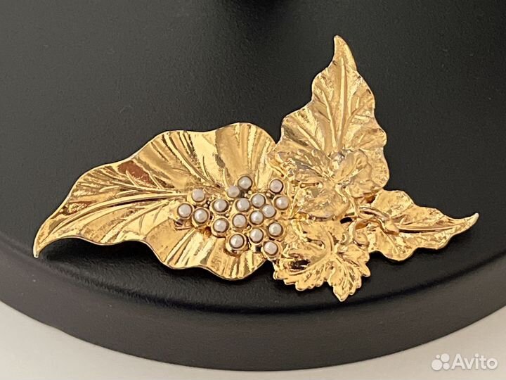 Винтажная брошь «Виноград»