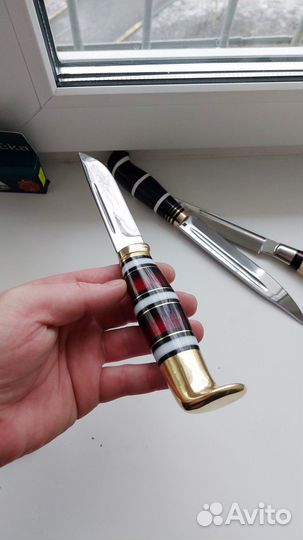 Финка жиганская финский нож на наборном оргстекле