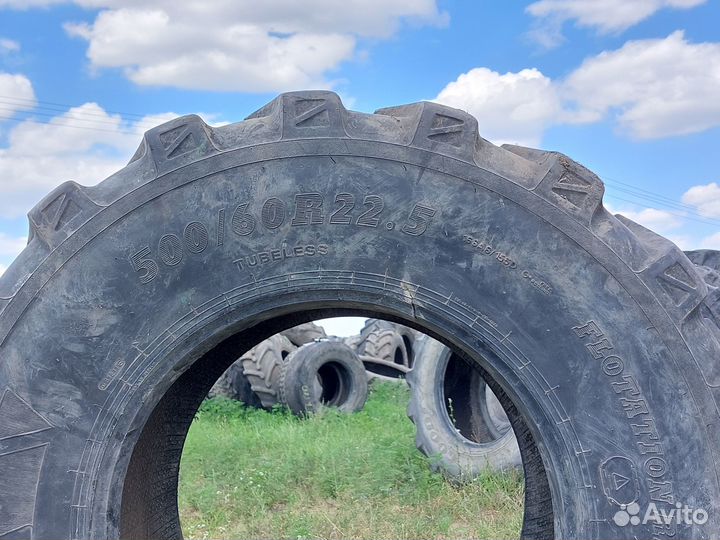Сельхоз шины на прицеп 500/60R22.5 BKT FL630 б/у