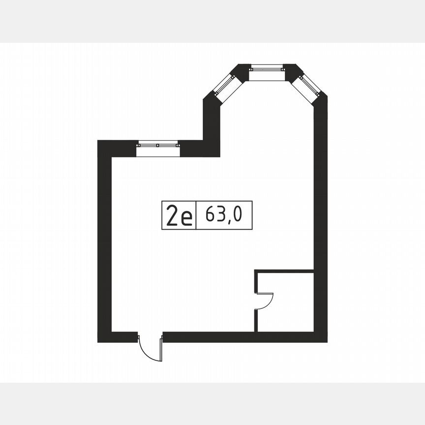 1-к. квартира, 63 м², 5/8 эт.
