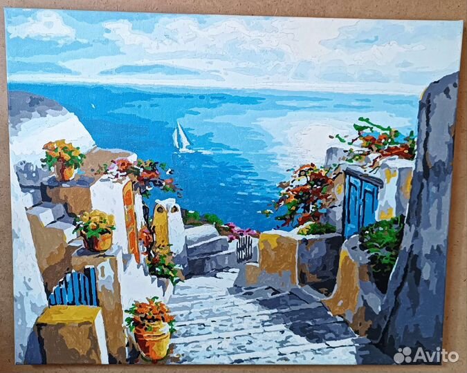 10 разных картин по номерам 40*50 на подрамнике