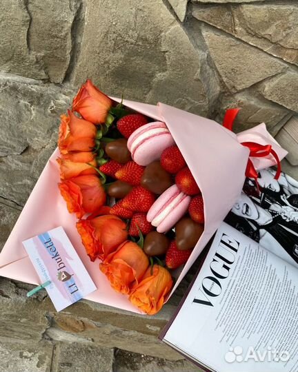 Букет из клубники в шоколаде