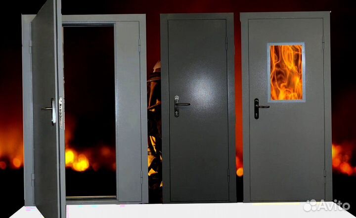 Входные противопожарные металлические двери Ei60