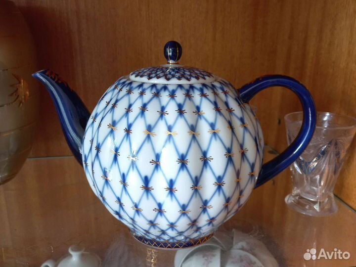 Чайник доливной 2л лфз кобальтовая сетка