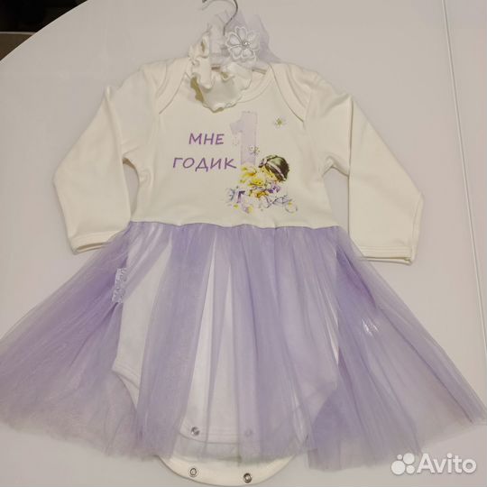 Платье боди для девочки 80