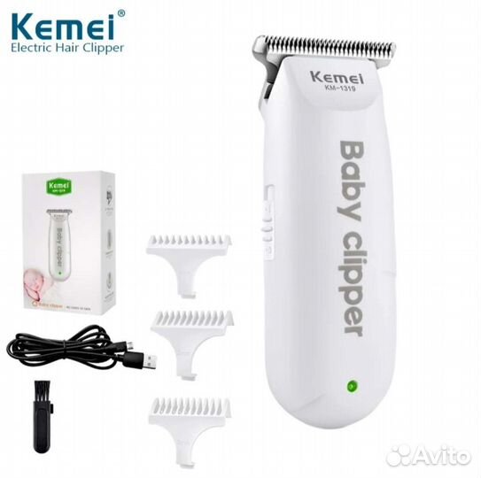 Детская машинка для стрижки Kemei 100-240в 0+