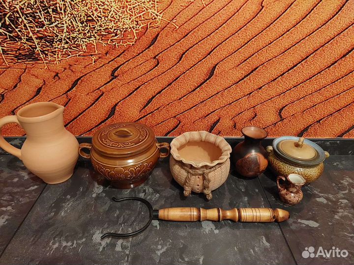 Керамика, ваза,кувшин,горшок для запекания глина