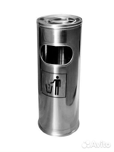 Урна уличная С пепельницей нержавеющая сталь 2 шт