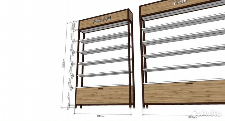 Стеллажи, кассы, торговое оборудование