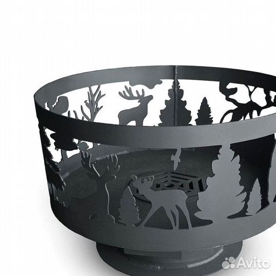 Костровая чаша изображение леса 60см высота 25см