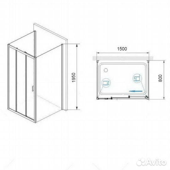 Душевой уголок RGW Passage PA-73 (PA-13+Z-050-2) 150x80