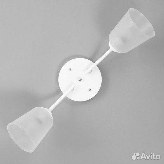 Люстра 'Онлайн' (цилиндр) 2х15Вт Е27 модель BR 00193 белый/прозрачный