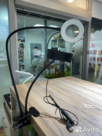 Держатель прищепка + селфи кольцо