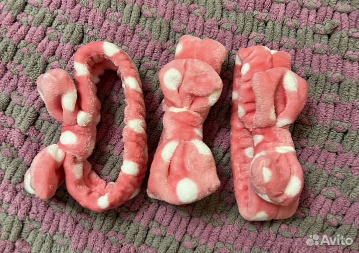 Новая Косметическая повязка для волос с бантом