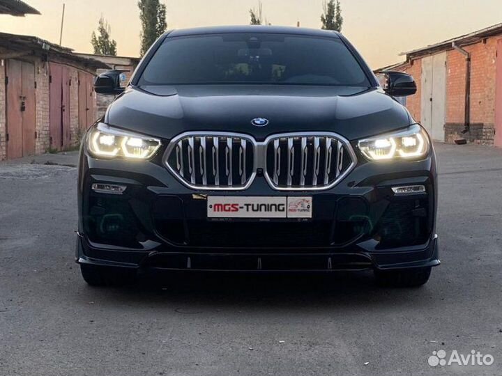 Обвес Black Knight черный + M зеркала BMW X6 G06