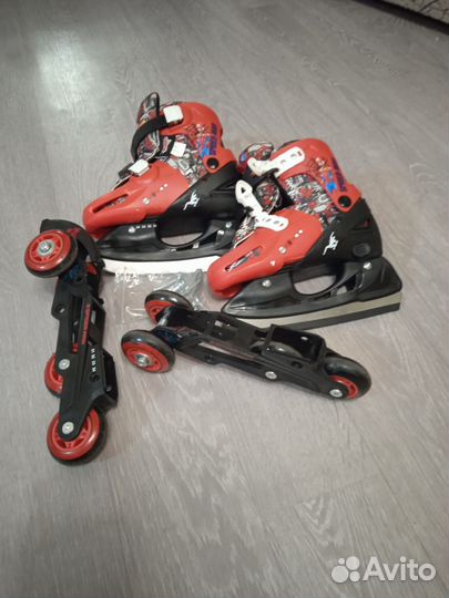 Коньки ролики 2 в 1