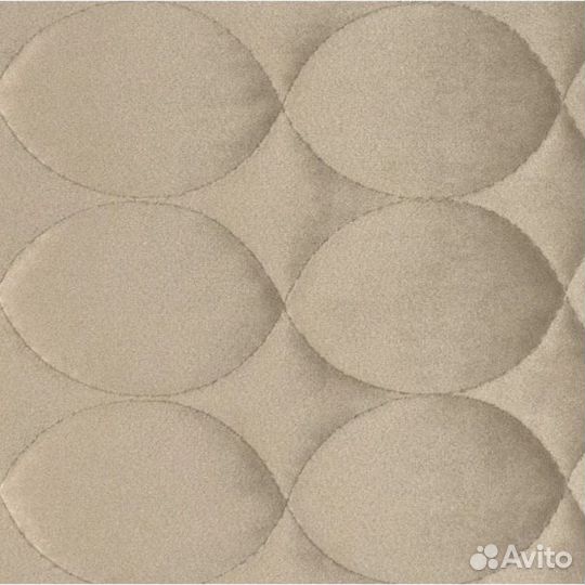 Покрывало стёганое 220x240 см, велюр, цвет крем
