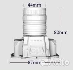 Фонарь налобный 83х87х44мм