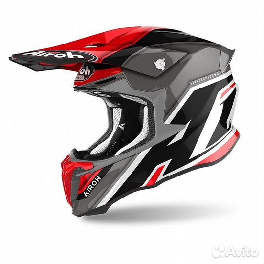 Мотошлем airoh twist 2.0 shaken RED gloss