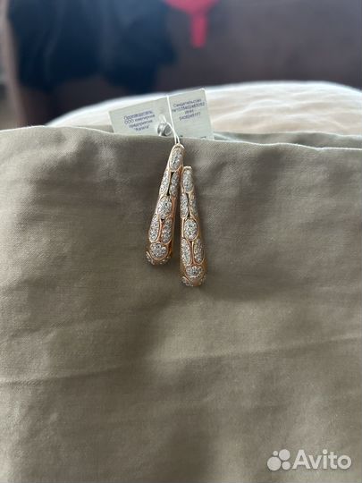 Золотые серьги Tiffany 585