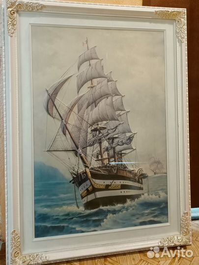 Картина корабль в море