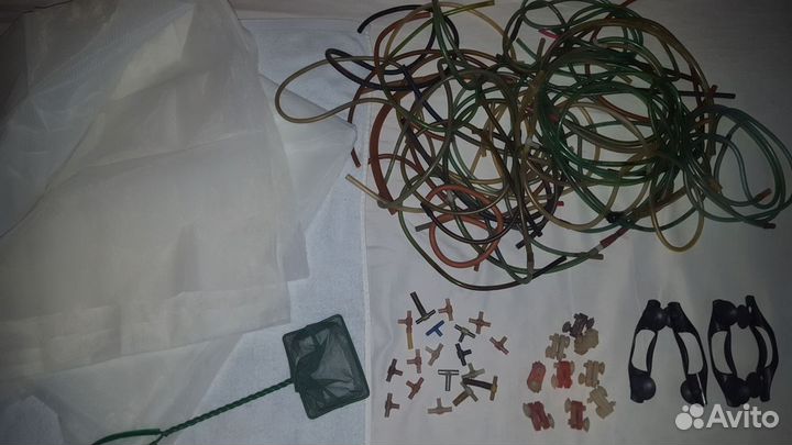 Шланги, крестовины, зажимы, сачок, капрон для сачк