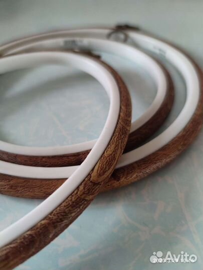 Пяльцы рамка для вышивания фактура дерева, новые