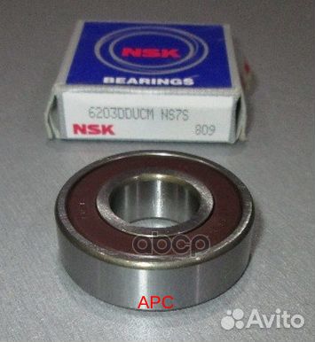 Подшипник генератора шариковый 17x40x12 6203dducm