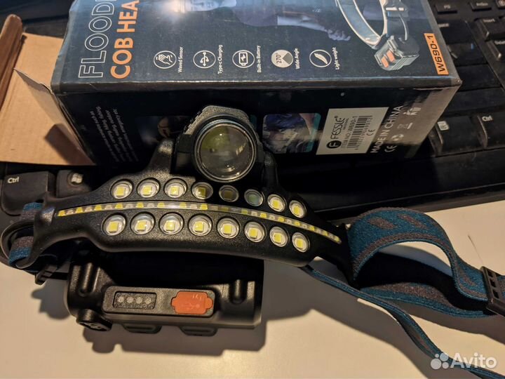 Фонарь налобный светодиодный на акк