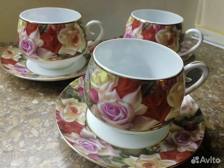 Чайная пара лфз-кобальт костяной фарфор