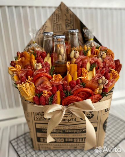 Мясной букет на 23 февраля / съедобный букет