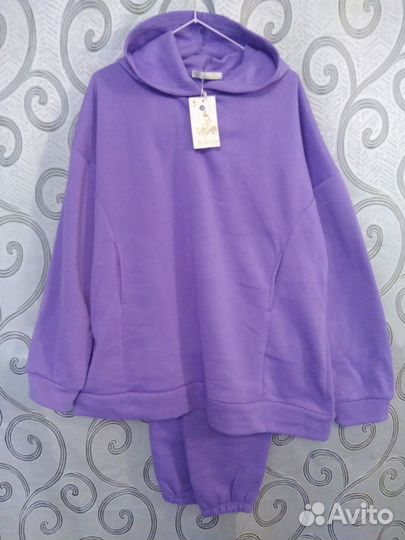 Спортивный костюм женский на флисе 54р