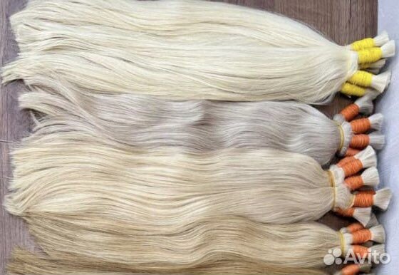 Волосы для наращивания блонд с работой