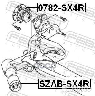 Сайлентблок задней балки szabsx4R Febest