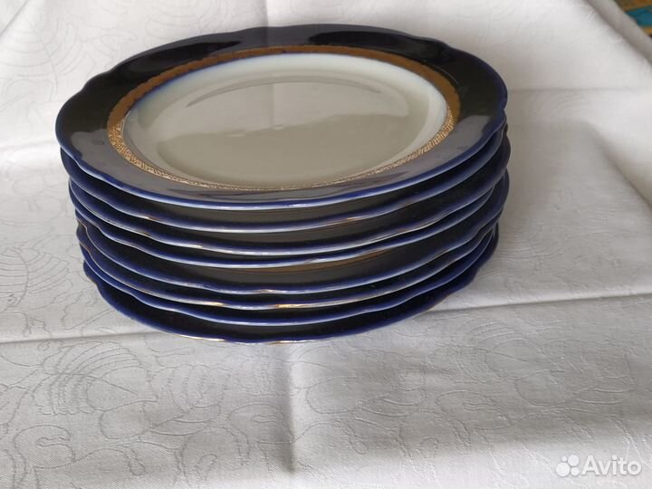 Тарелки кобальт