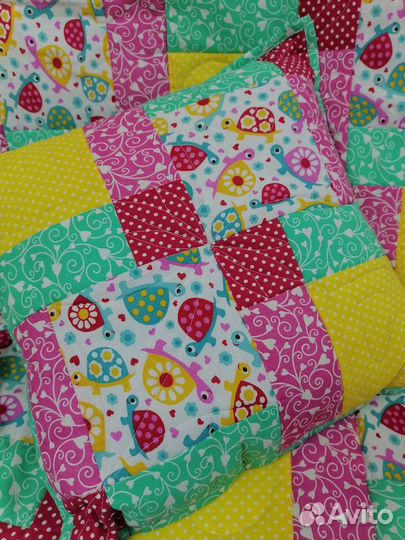 Лоскутный комплект в кроватку пэчворк
