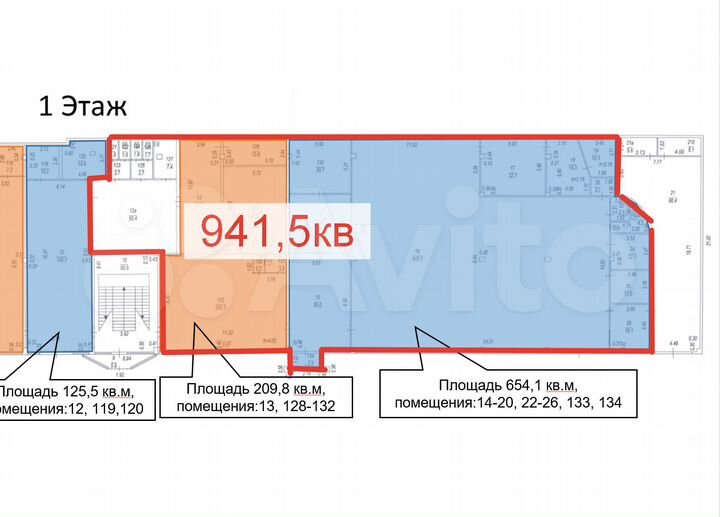 Торговая площадь, 100 - 1500 м² Красная линия