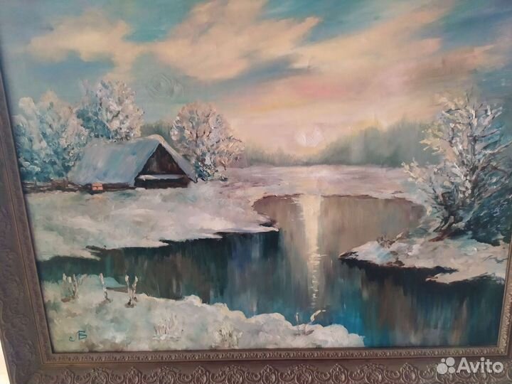 Картина маслом на холсте в раме