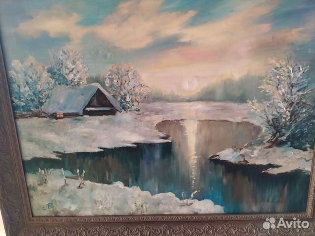 Картина маслом на холсте в раме
