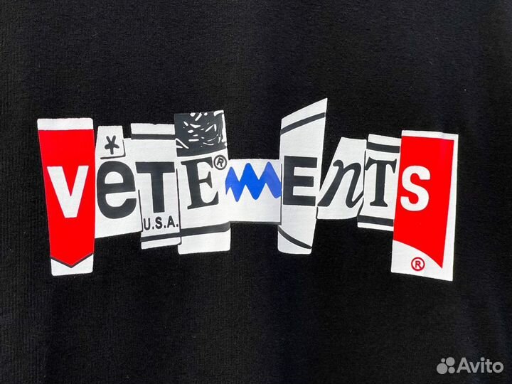 Футболка Vetements USA Logo Black